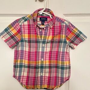 Polo by Ralph Lauren Pink Multi-Color Plaid Button-Down Shirt